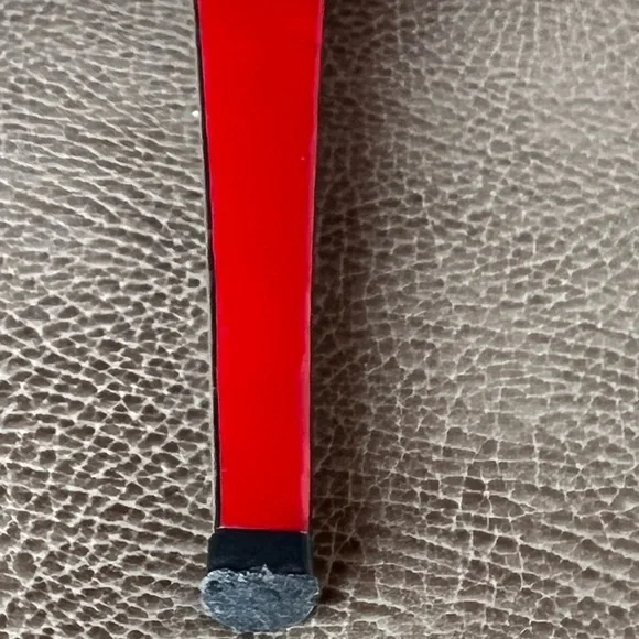 Christian Louboutin Highness 160 Nude Tan Platform Red Peep Toe Euro 38 1/2 - Picture 13 of 16